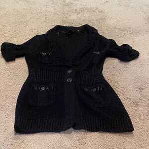 White House Black Market  Black Knit Blazer